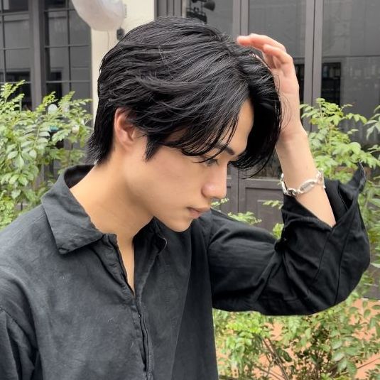 メンズサロンPORT浦和のセンターパートスタイル